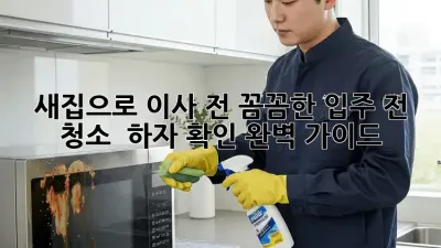새집으로 이사 전, 꼼꼼한 입주 전 청소 & 하자 확인 완벽 가이드!