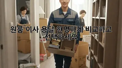 원룸 이사 용달, 현명하게 비교하고 선택하세요!